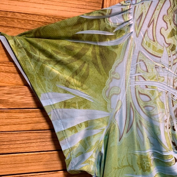 Unity Blouse Jewel Tones Boho Sleeves V Neck Beadwork 3x - Picture 2 of 9